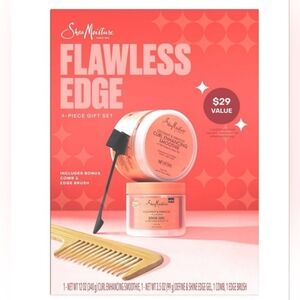 NEW SheaMoisture Flawless Edge 4-Piece Gift Set Coconut & Hibiscus for Thick & C